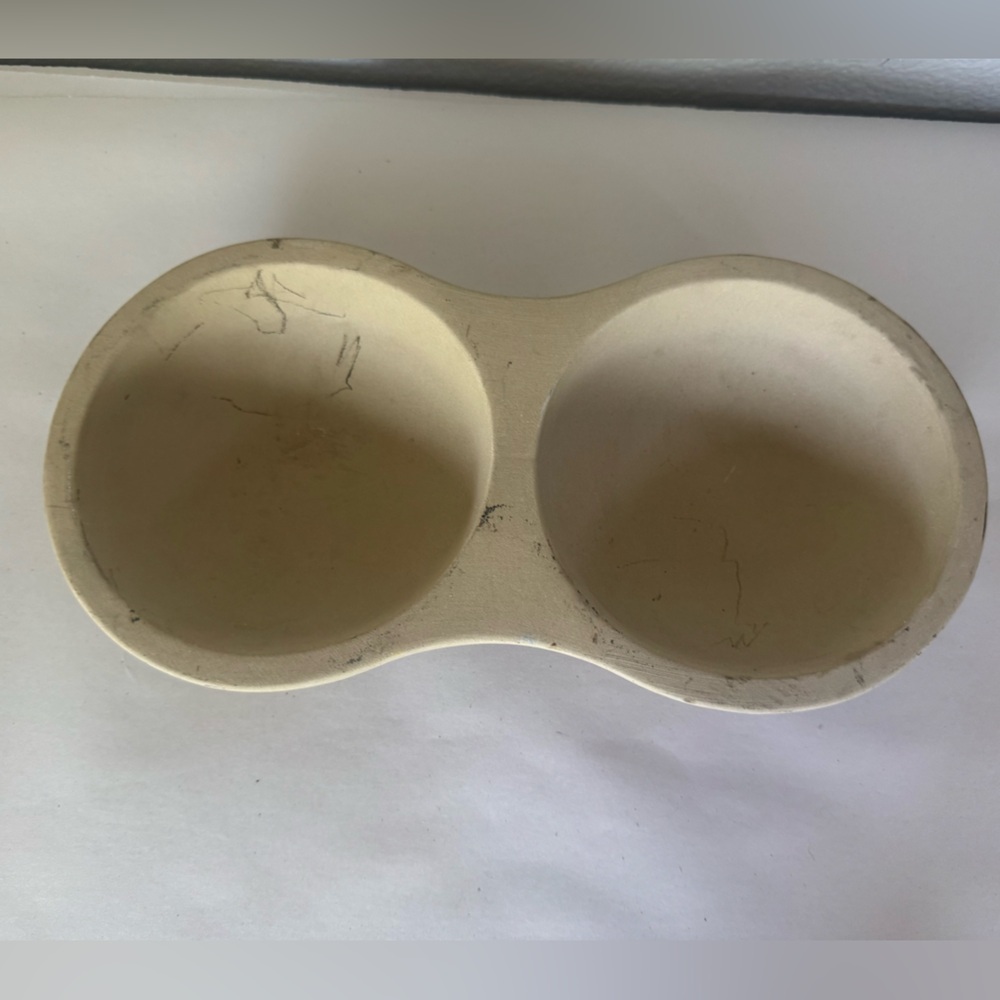 Pampered Chef #5131 Stoneware Double Bowl Baker/Microwave Cooker
